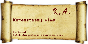 Keresztessy Alma névjegykártya